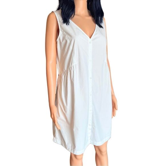 Gap Women’s White Cotton Button Down Summer Lightweight Mini Dress - Picture 3 of 8